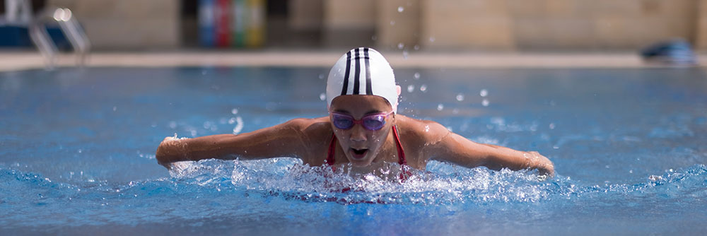 A pupil swimming at Malvern College Egypt